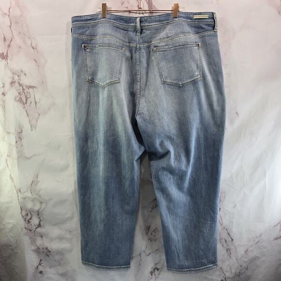 Anthropologie Jeans Womens 22 W High Rise Denim Pilcro Light Wash Crop Straight - Picture 5 of 11
